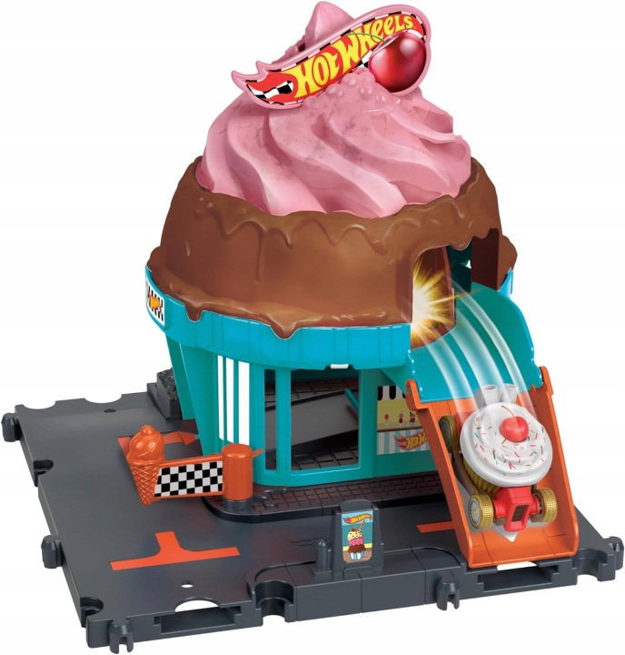 Hot Wheels City Гоночна магазин морозива з машинкою печивом HTN77 HDR24 — фото 4