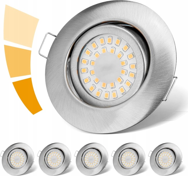 6X Stmívatelný Zapuštěný Led Reflektor 230 V 6 V IP44 Neutrální Bílá Barva 4000K
