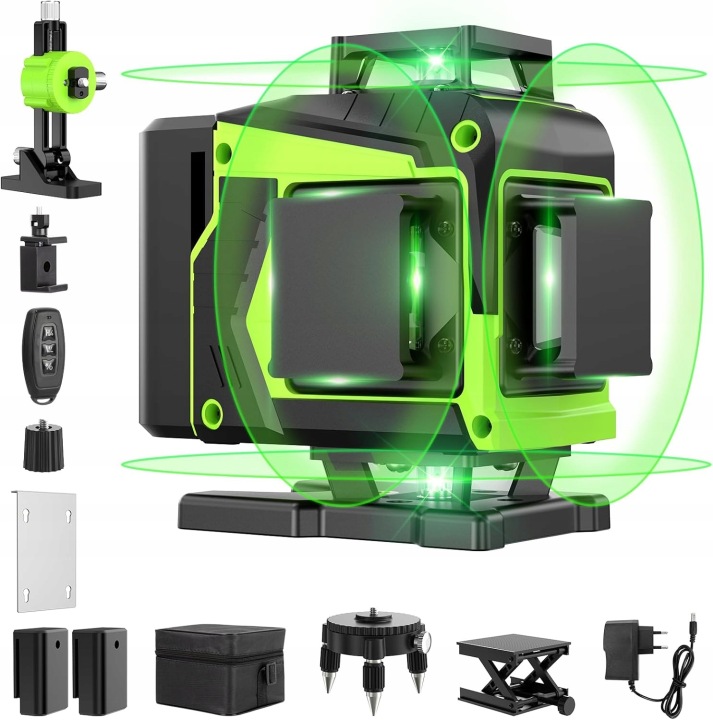 Laserová Vodováha Bogseth Digitální 360 Laser Křížový 4D Automatický 2XAKU