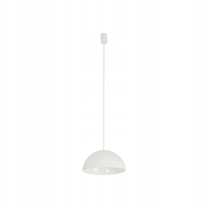 Bílá závěsná lampa Hemisphere moderní nad jídelní stůl Nowodvorski