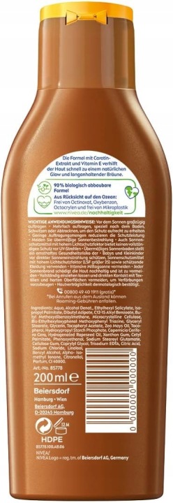 NIVEA SUN TROPICAL Бронзовий Лосьйон LSF 6 - Захист від сонця 200 мл — фото 2