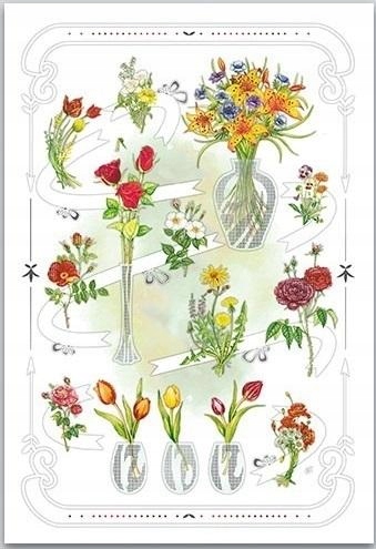 Листівка 12x18 см B- BD 502 082 конверт Квіти DaVinci