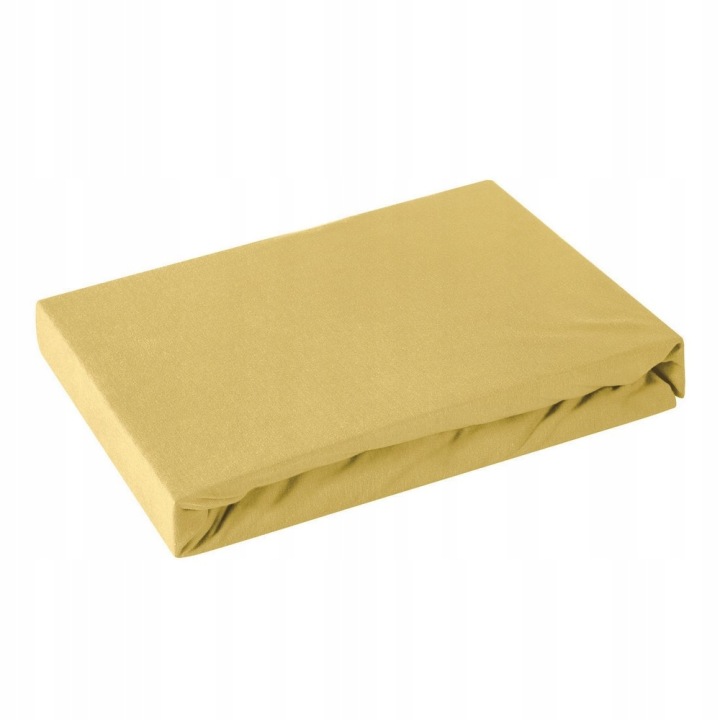 Prostěradlo jersey s gumičkou 240x220 hořčicové na vysokou matrace 30 cm