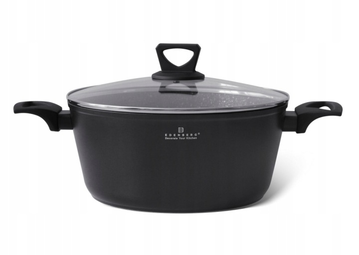 Hrnec Mramorový 2,5L 20cm Plyn Indukce Trouba Edenberg 7459 víko