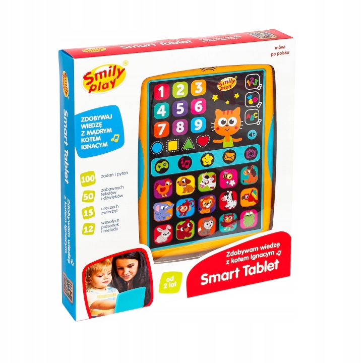SMILY PLAY Розвивальний SMART Планшет Здобуваю знання з котом Ігнатій, +2 роки