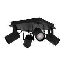 Led Spotová Lampa Casaya Huesca Černá Dřevo 4,5W Nástěnná Stropní