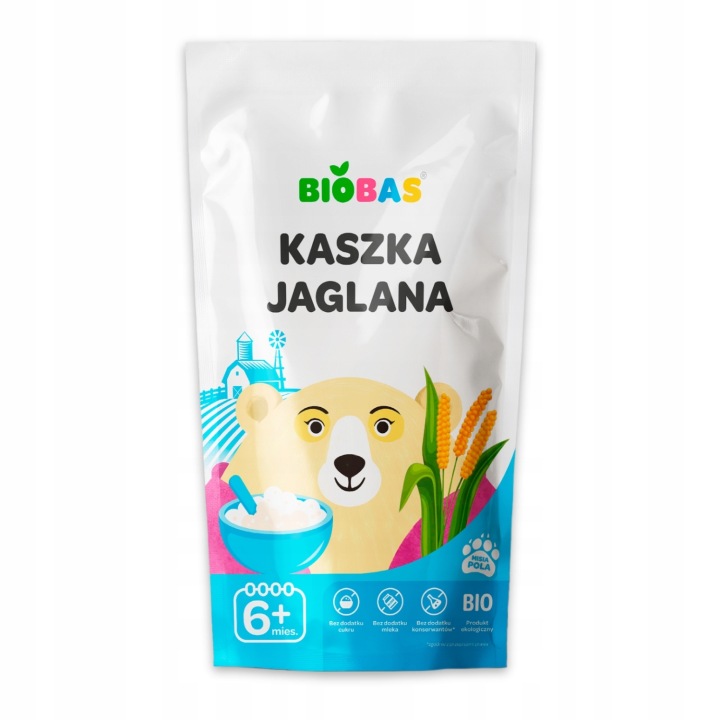 Кашка Пшоняна Екологічна Біо Безмолочна Для Дітей 200 г / BioBas — фото 2