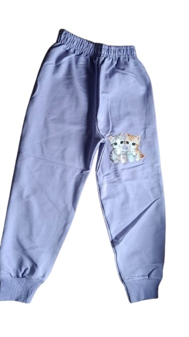 Dres komplet dla dziewczynki bluza spodnie kotki fiolet — zdjęcie 6