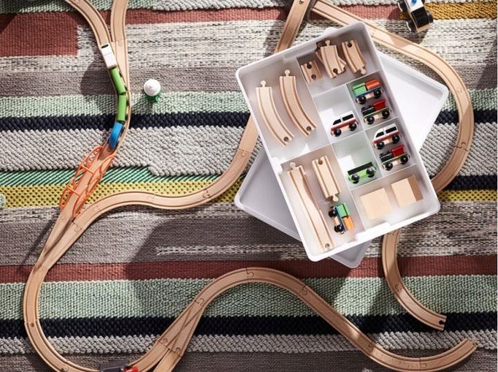 IKEA LILLABO набір 50 треків залізниця дерев'яна — фото 4