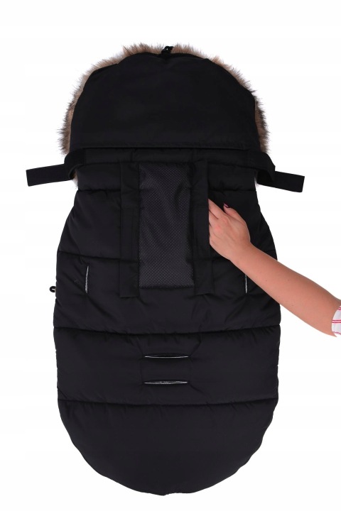 Конверт для немовлят COTTONMOOSE MOOSE Чорний для візка санок — фото 4