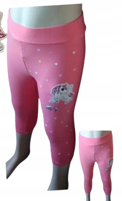 Legginsy dziecięce getry rybaczki róż — zdjęcie 3