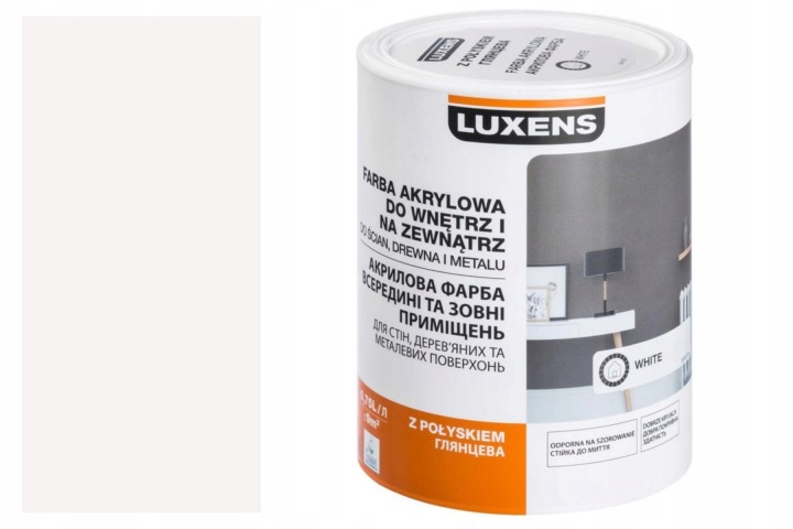 Akrylový smalt 0.75 l Bílý Lesk Luxens (11391128246)