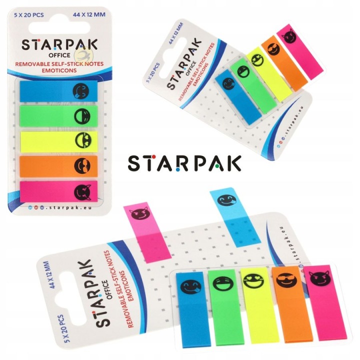 Закладка індексна 44x12/20k 5 кольорів Смайлик STARPAK 472874 — фото 6