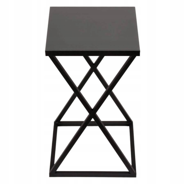 Stojan na květiny stojící Držák Na Květináč kovový loft 40 cm silný černý Xena