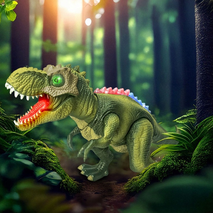 REMOTE CONTROLLED DINOSAUR RC ROARS WALKS MEGA DINOSAUR ON REMOTE CONTROL Brand click4TOYS