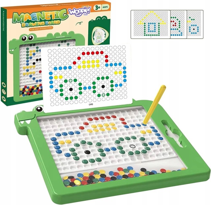TABLICA MAGNETYCZNA MagPad MONTESSORI DINOZAUR DINOBOARD MAGNETYCZNE WOOPIE Liczba elementów 110 szt.