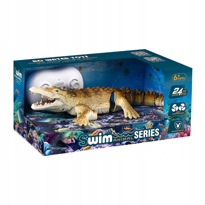 Крокодил На радіокеруванні RC для Води Іграшка для Купання з Пультом LED — фото 6
