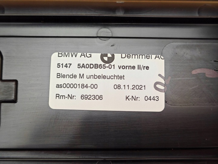 COPERTA PROGRESS ORIGINAL BMW G30 G31 5A0DB65 38 km 8