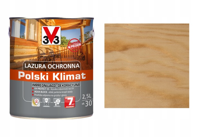Lazura V33 Polský Klima 7 let Bezbarvý 2,5L