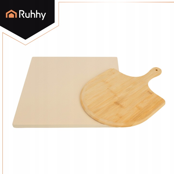 Ruhhy 26916 Kámen na pizzu 38 x 36 cm lopatka