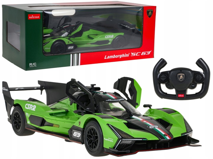 Машинка Р./ C 1:14 Lamborghini SC63 Зелений RASTAR Rastar — фото 7