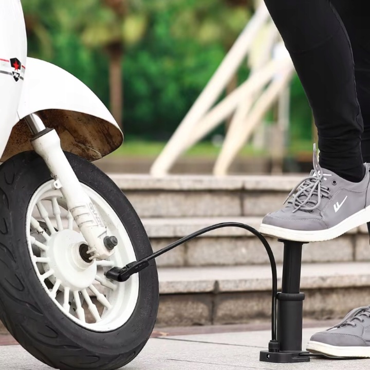 MINI POMPKA ROWEROWA NOŻNA для м'яча велосипеда повітряних кульок міцна зі шлангом ручна — фото 9