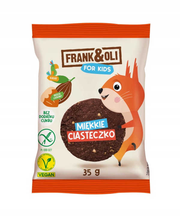 FRANK&OLI м'яке печиво какао горіх лісовий 35 г для дітей kids — фото 2
