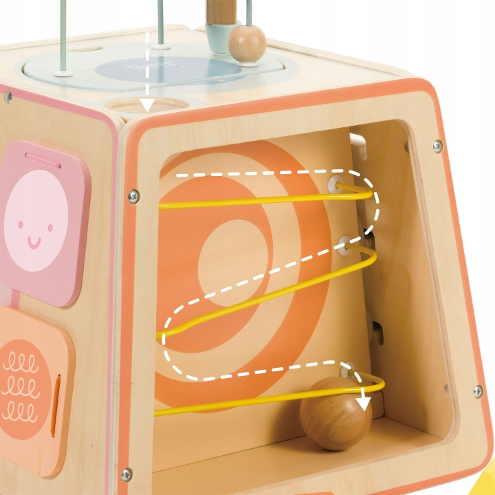 KOSTKA EDUKACYJNA MONTESSORI 6w1 CLASSIC WORLD Materiał drewno