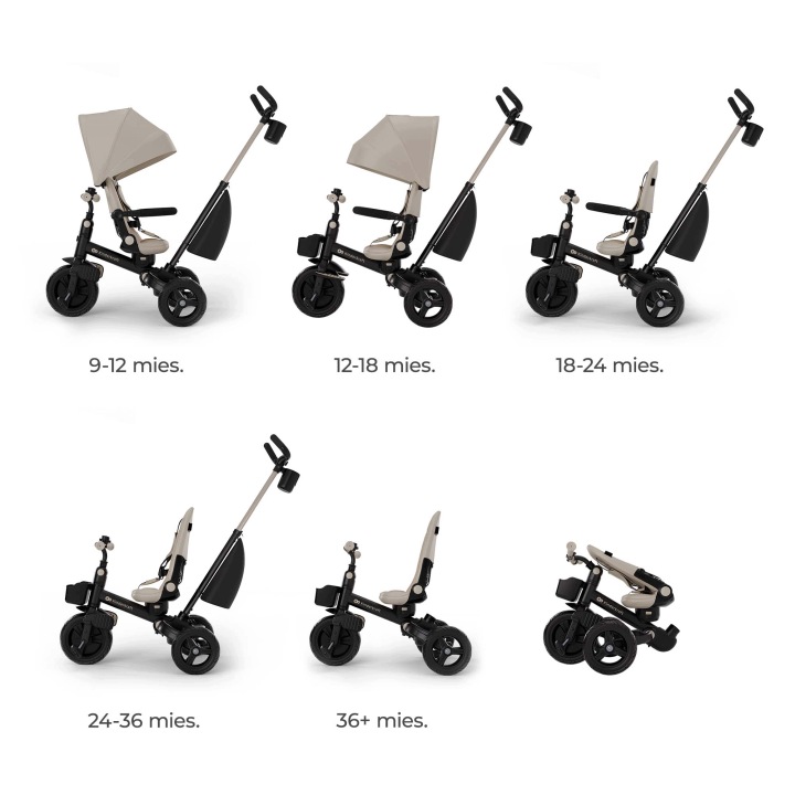 Kinderkraft Aveo 2 Plus - Велосипед Дитячий Велосипед Триколісний 6 в 1 | Бежевий — фото 3