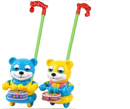 Каталка ведмедик з барабанчиком 15p