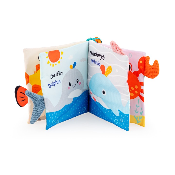 JOLLY BABY книжечка сенсорна тваринки з океану 0 міс.+ — фото 2