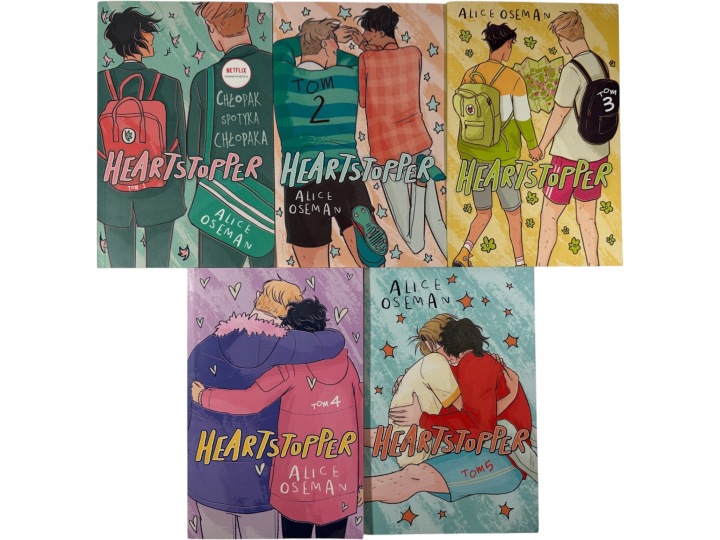 Zdjęcie egzemplarza: Heartstopper 1-5 / Alice Oseman / powieść graficzna