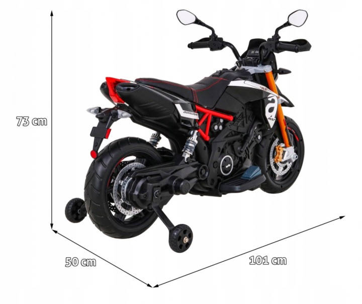 Транспортний засіб на Акумулятор Aprilia A007 мотоцикл мотоцикл Чорний для дітей — фото 2