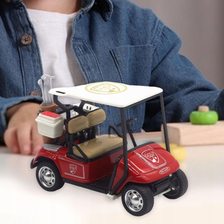 "Міні Golfcart Модель Toy, Сплав Pull Back Action Cart, Golfcart Інерційний Червоний" — фото 6