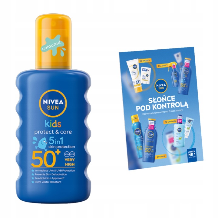 NIVEA SUN KIDS Бальзам на сонце для дітей у спреї SPF50+ 200 мл +Листівка