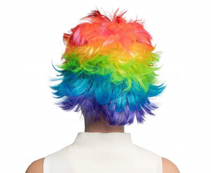 Веселкова перука LGBTQA+ PRIDE місяців костюм штучний волосся
