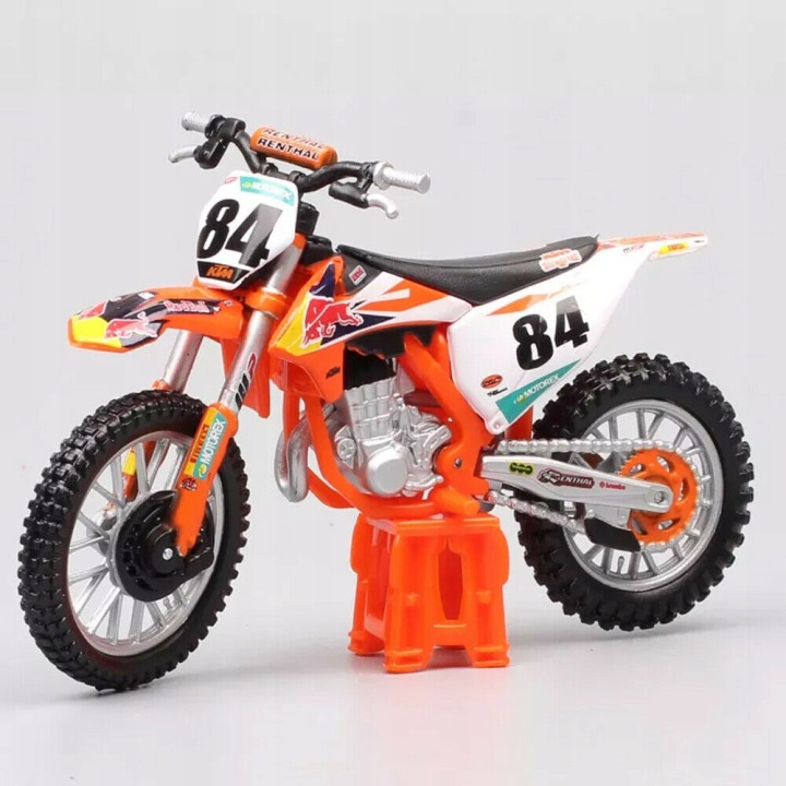 Мотоцикл Bburago Cycle 1:18 RED BULL KTM 450 SX-F — фото 8