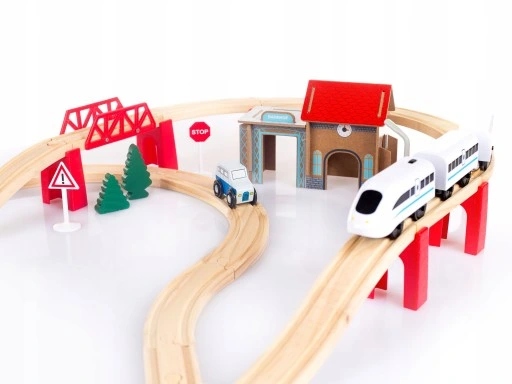 KINDERPLAY залізниця дерев'яна трек вагони потяг на батарейки — фото 11