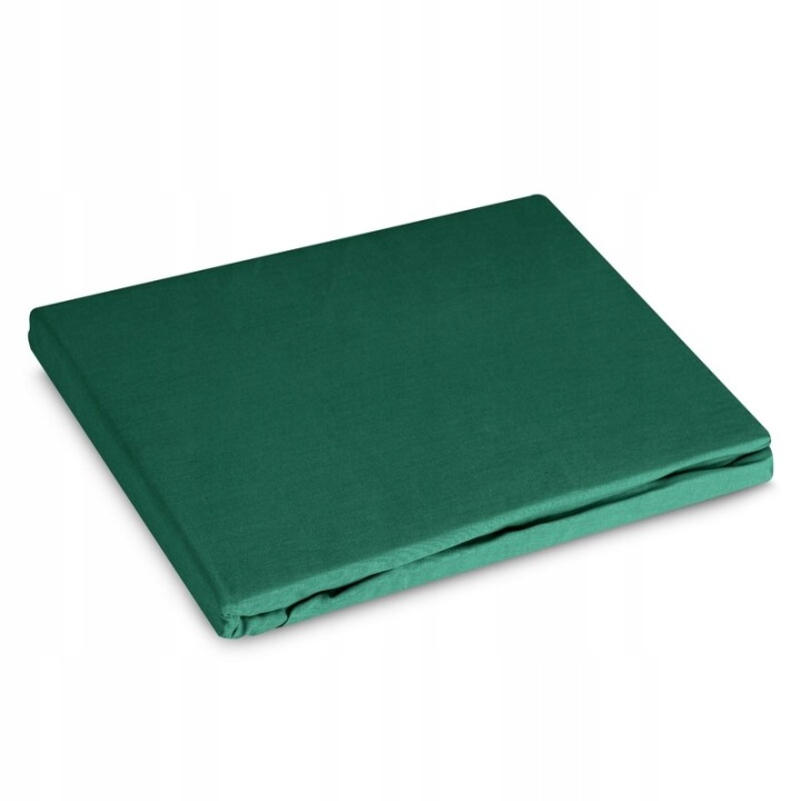 Prostěradlo s gumičkou 220x200 Basic lahvově zelená barva na matrace 30 cm