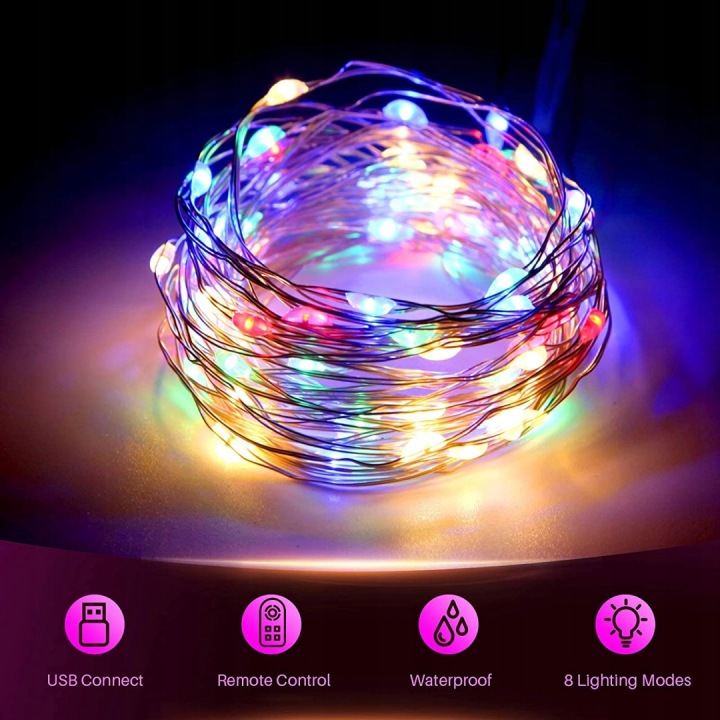 Завіса світлова RGB 3x3 м 300 діодів LED пульт 8 try — фото 2