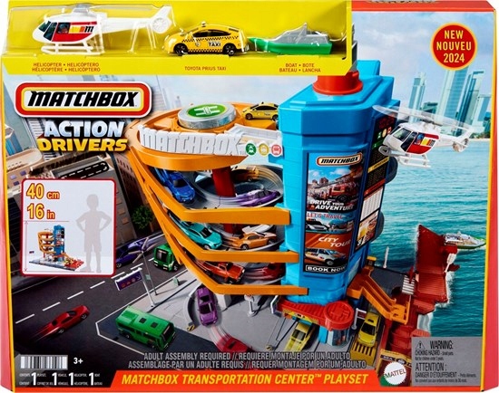 MATCHBOX ZESTAW CENTRUM TRANSPORTOWE GARAŻ + 3 авто транспортні засоби HXL47 подарунок — фото 14