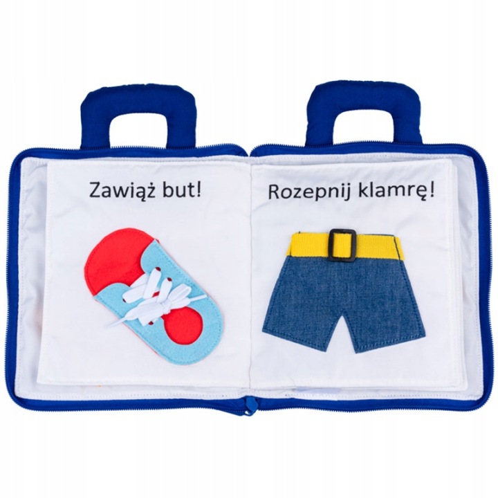 Книжечка розвивальна Jolly Baby синя текстильна 10 м + — фото 3