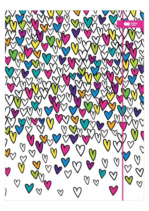 Папка на резинці A4 MY LOVE біла HAPPY COLOR