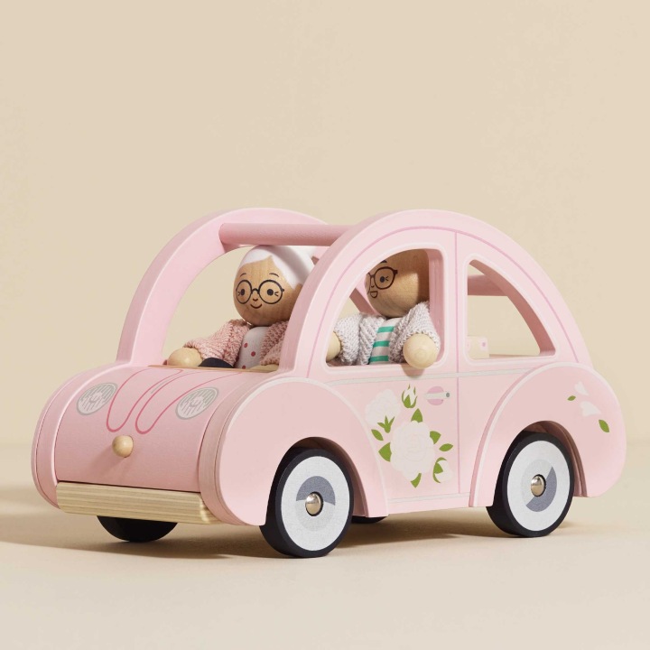 Le Toy Van - Дерев'яний рожевий автомобіль ретро Sophie, іграшка для дітей — фото 6