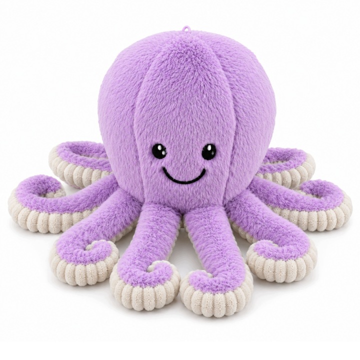 Lean Toys Плюшева Восьминіг М'яка іграшка Пружні Щупальця 30 — фото 3