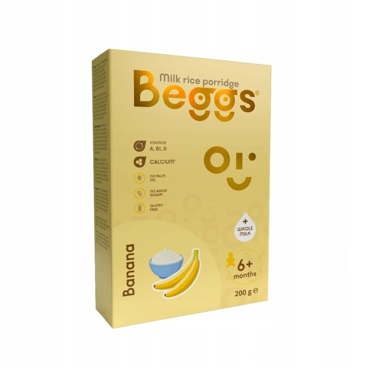 Beggs Молочна рисова кашка з бананом 200 г — фото 4