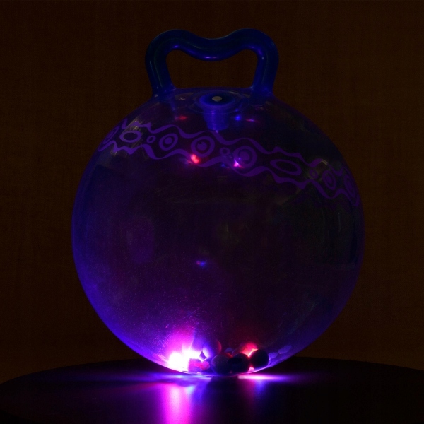 М'яч для стрибків B.Toys Hop'n Glow синя зі світними кульками — фото 3