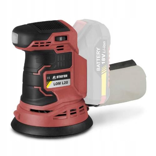 Bruska orbitální aku Lom L202, Ø 125mm, 18V, 2Ah, 2 baterie Li-ion, (nabíje