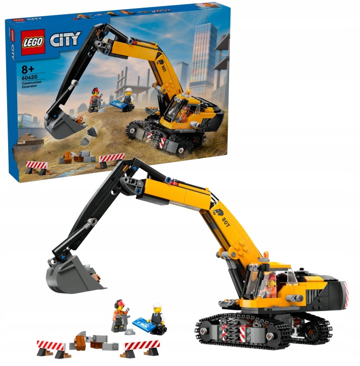 LEGO - CITY - жовтий екскаватор - 60420