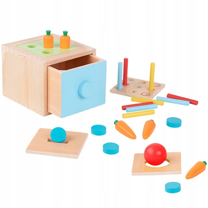 DREWNIANA KOSTKA SZUFLADA PUDEŁKO MONTESSORI SORTER 4w1 TOOKY TOY Marka Tooky Toy